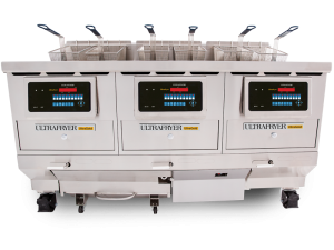 P30-18 Three Vat Gas Deep Fryer with UltraClear Filtration