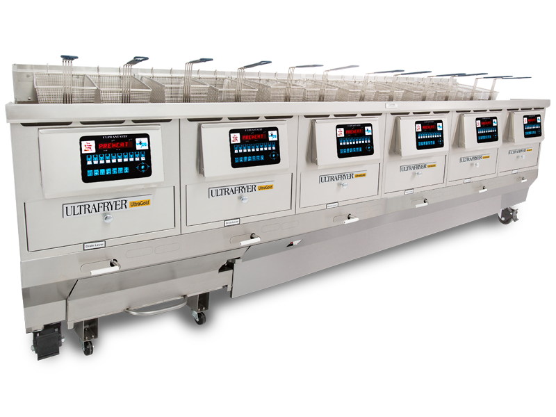 P30-18 Six Vat Commercial Gas Deep Fryer with UltraClear Filtration